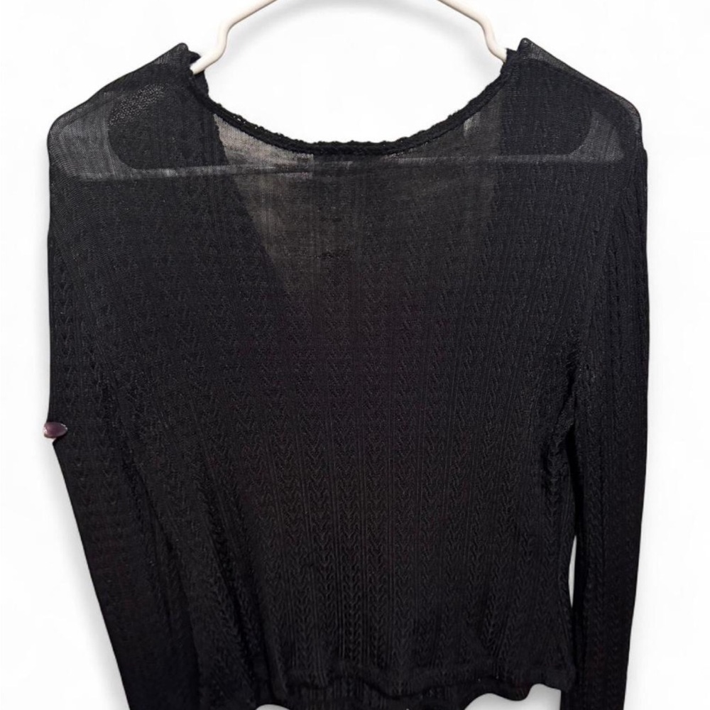 Vintage CDC black Button Front cardigan size 4 - Picture 3 of 6